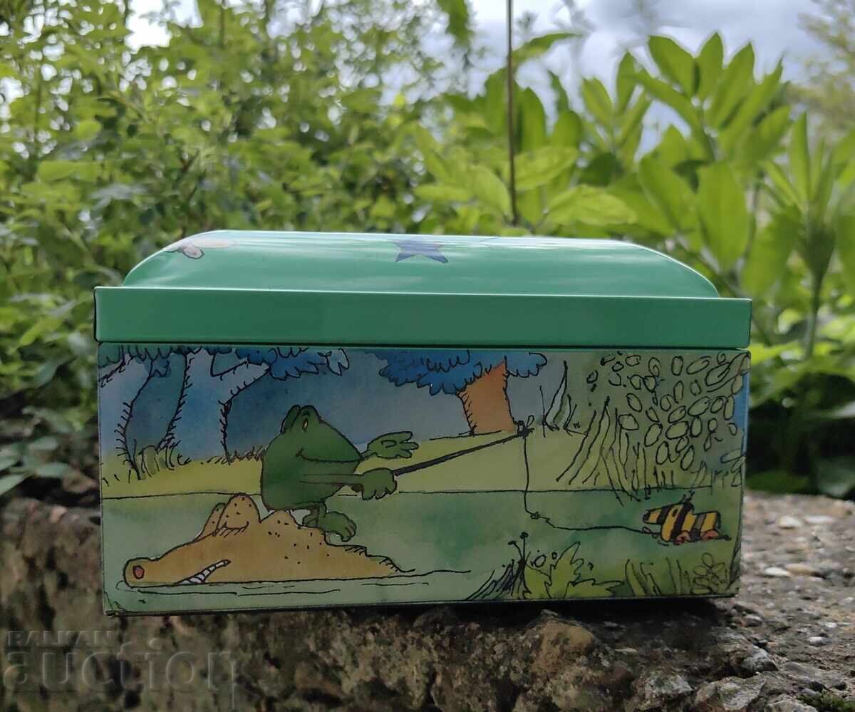 LARGE METAL TIN FAIRY TALE BOX CHILDREN'S MOTIFS - 6 LARGE METAL TIN FAIRY TALE BOX CHILDREN'S MOTIFS - 6