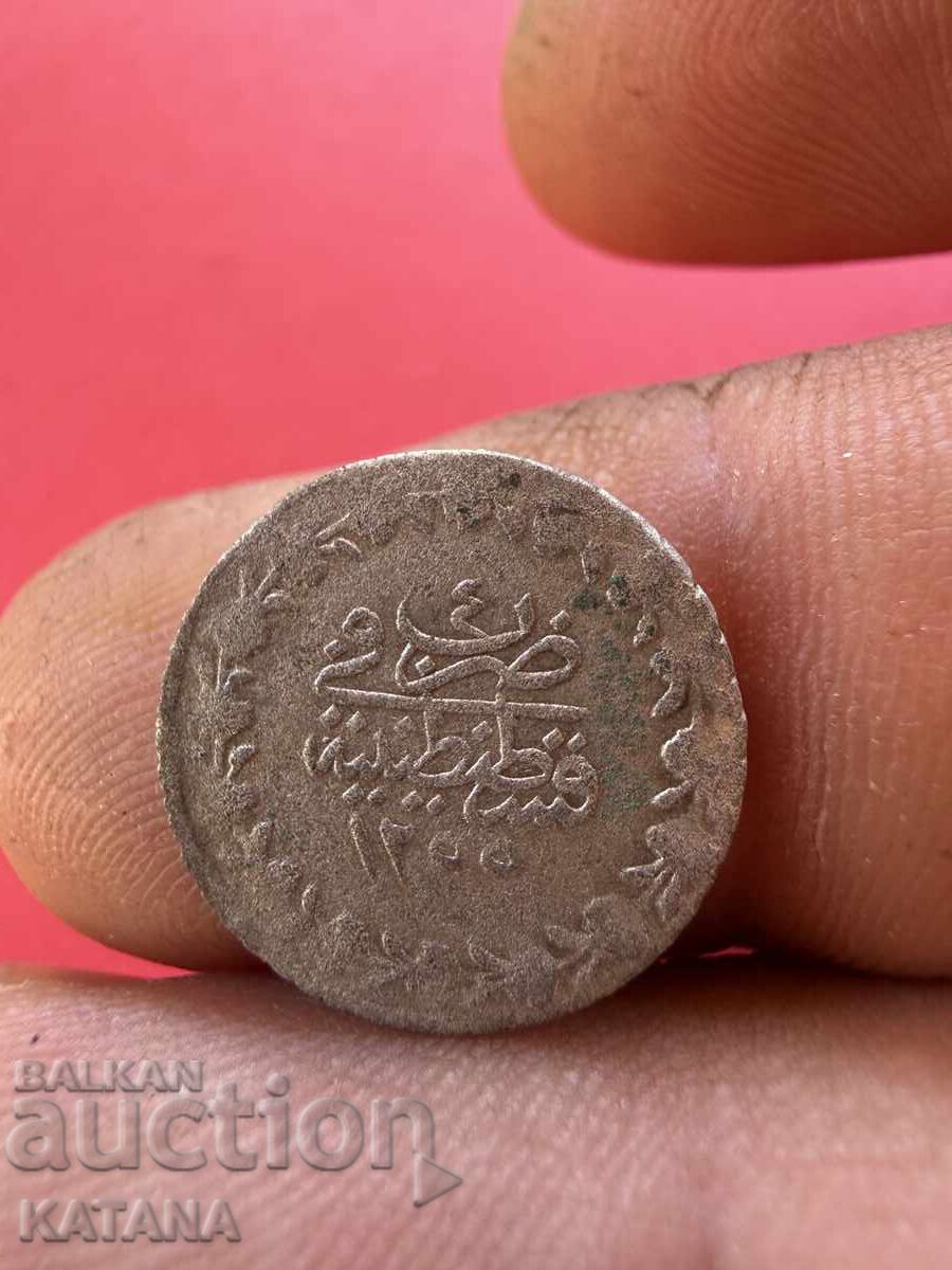 Monedă turcească, monedă otomană de argint 1255