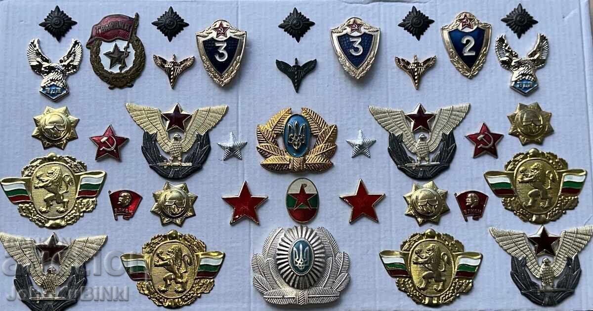 LOT COCARDE, Insemne….—- 37 bucăți