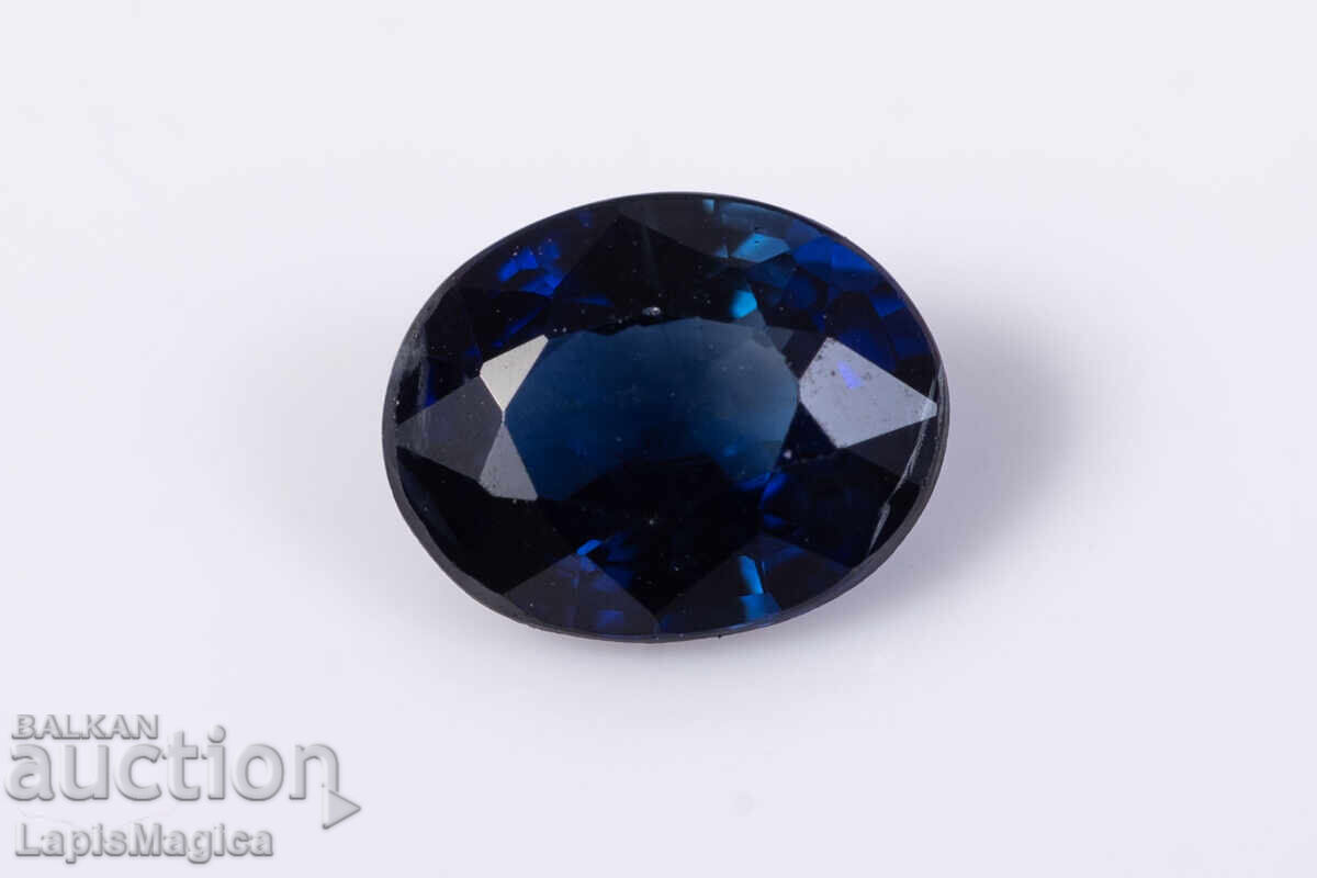 Син сапфир 0.34ct VS нагряван овална шлифовка