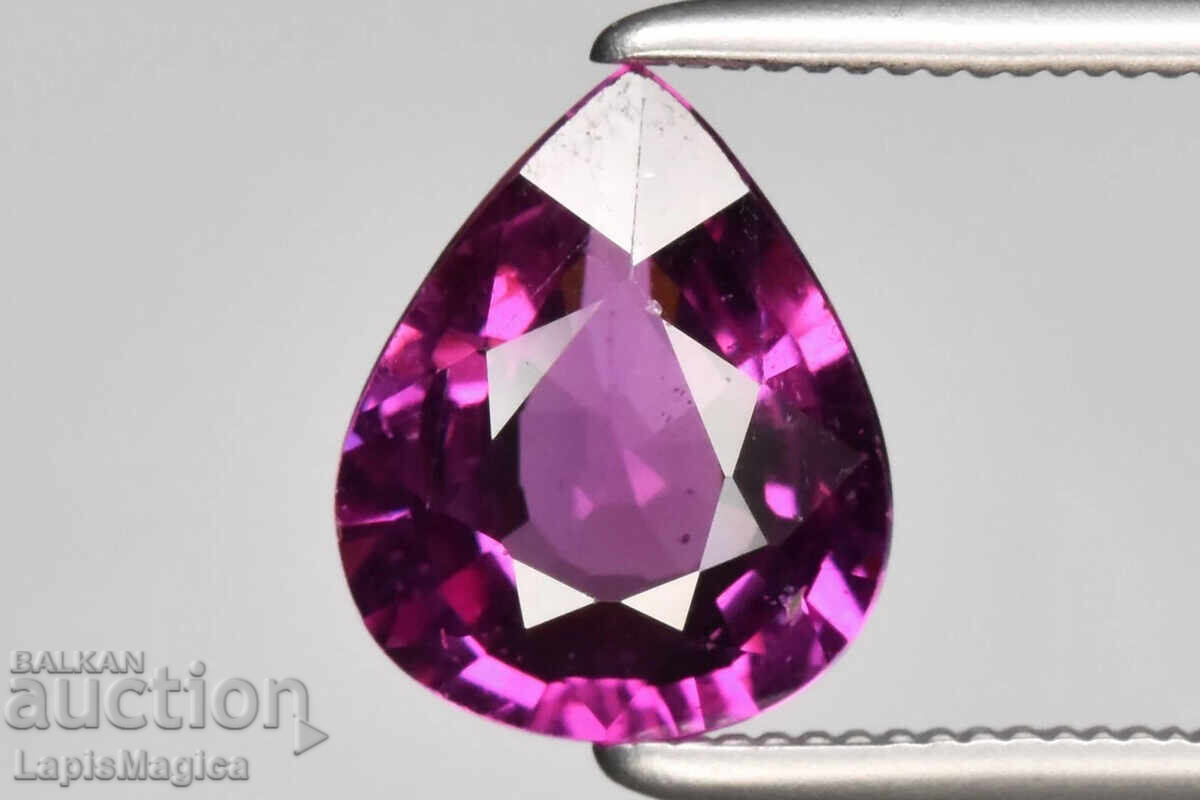 Granat rodolit violet natural 1.44ct VS tăietură picătură