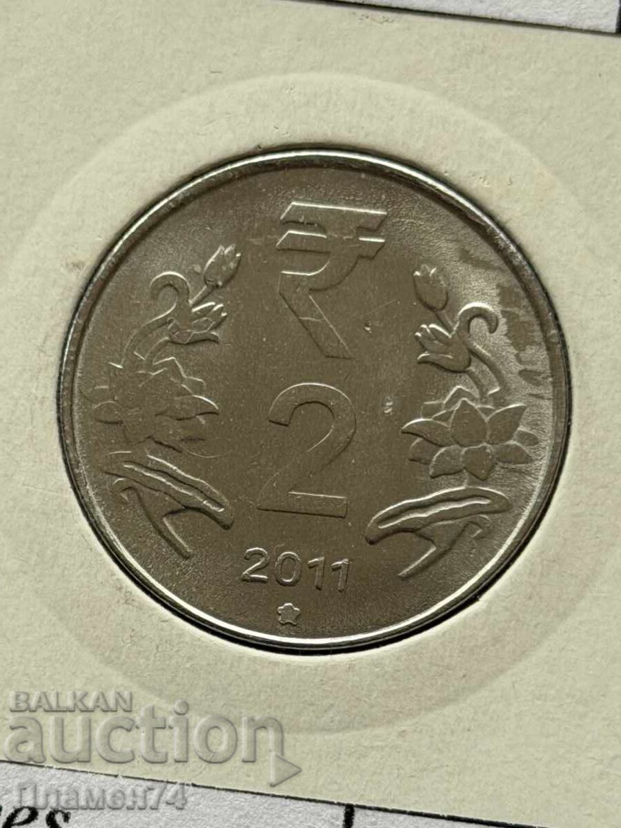 2 rupees 2011 India 2 rupees 2011 India