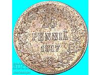 Rusia pentru Finlanda 25 penniä 1917 PATINĂ