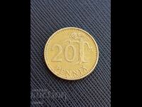 Finland 20 penniä, 1974