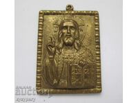 Mică iconiță din bronz cu Iisus Hristos
