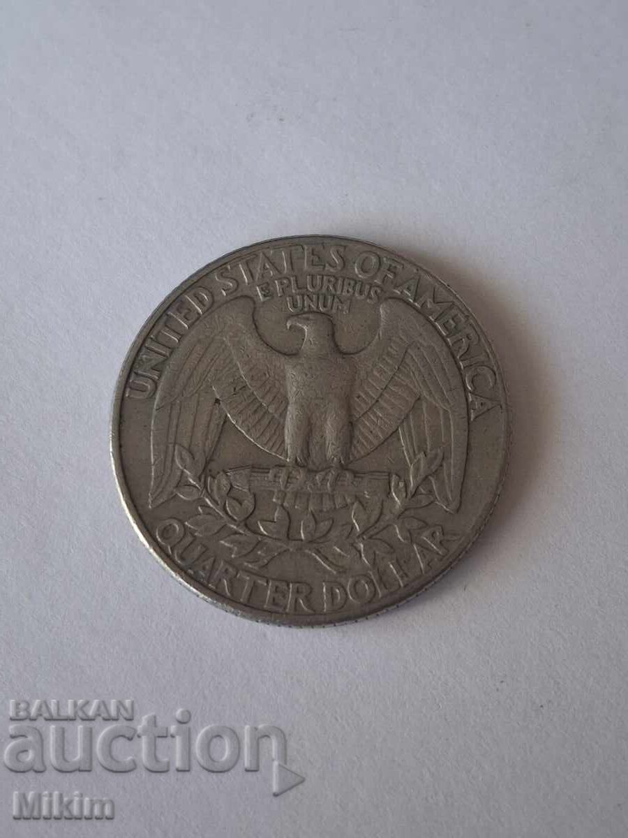Monedă un sfert de dolar 1990 SUA