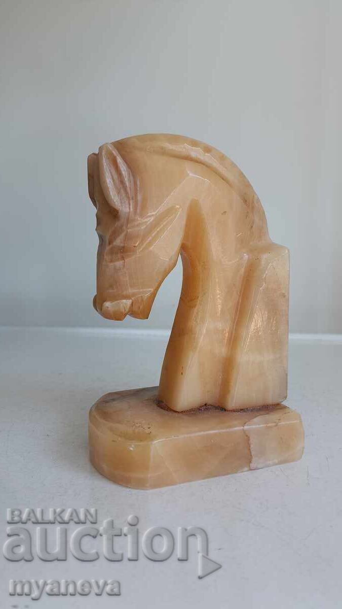Statuetă din onix în formă de cap de cal - 5