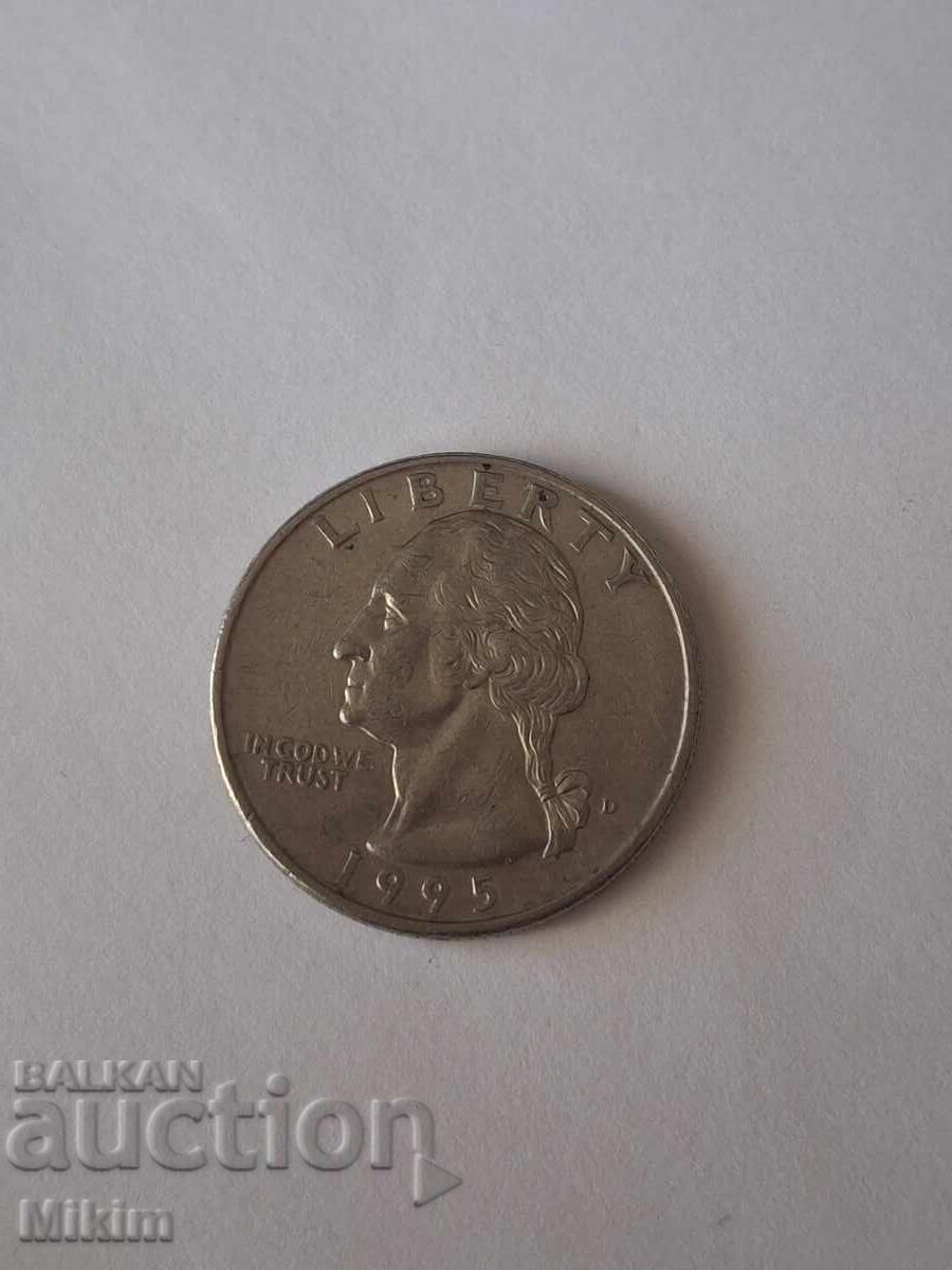 Monedă un sfert de dolar 1995 SUA2 cu preț € 0.11 | 0.22 BGN