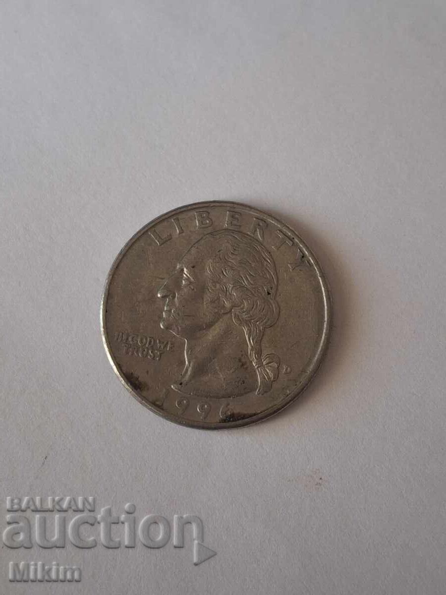 Monedă un sfert de dolar 1996 SUA2 cu preț € 0.01 | 0.02 BGN