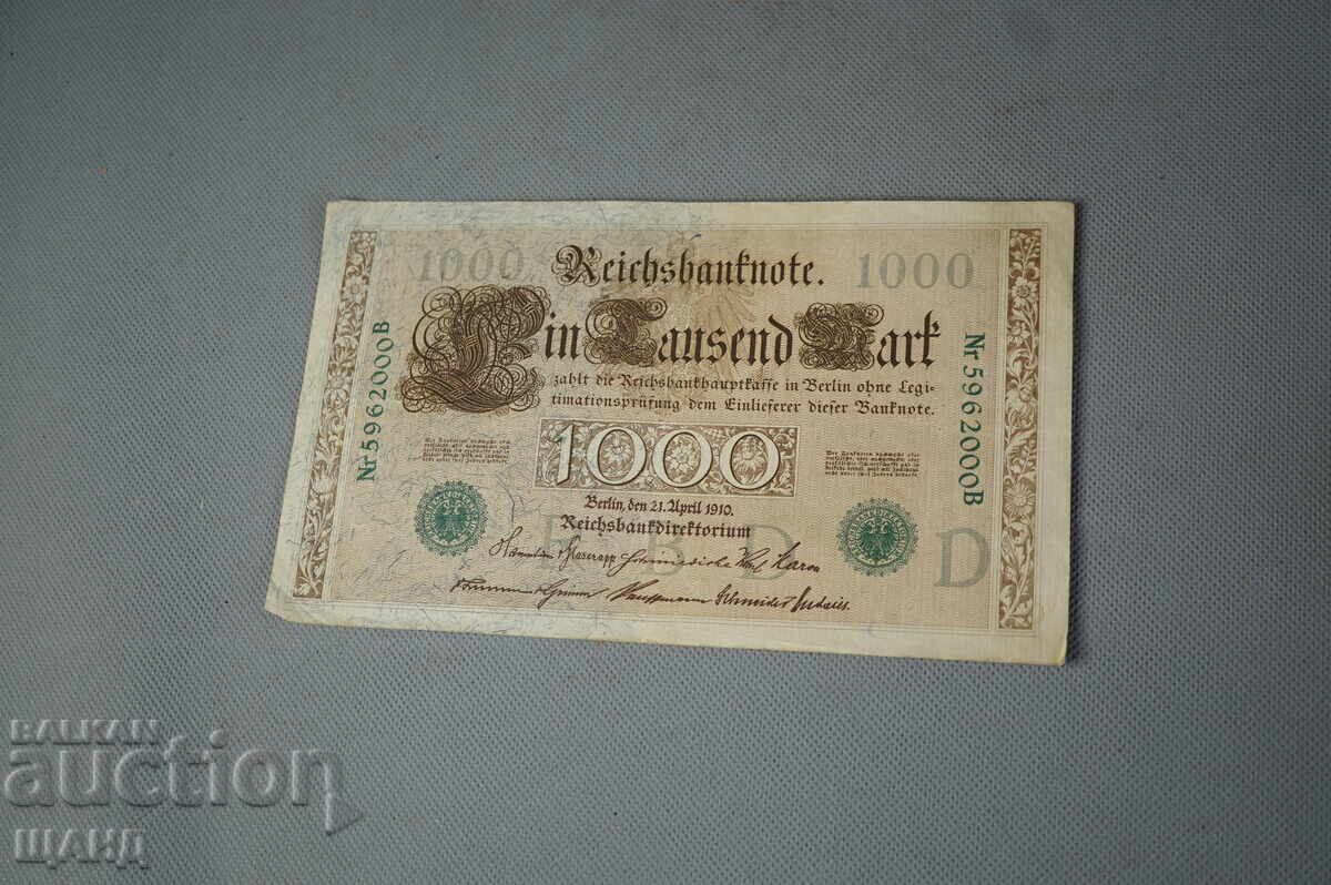 Bancnotă Germania 1910, 1000 mărci Bancnotă Germania 1910, 1000 mărci