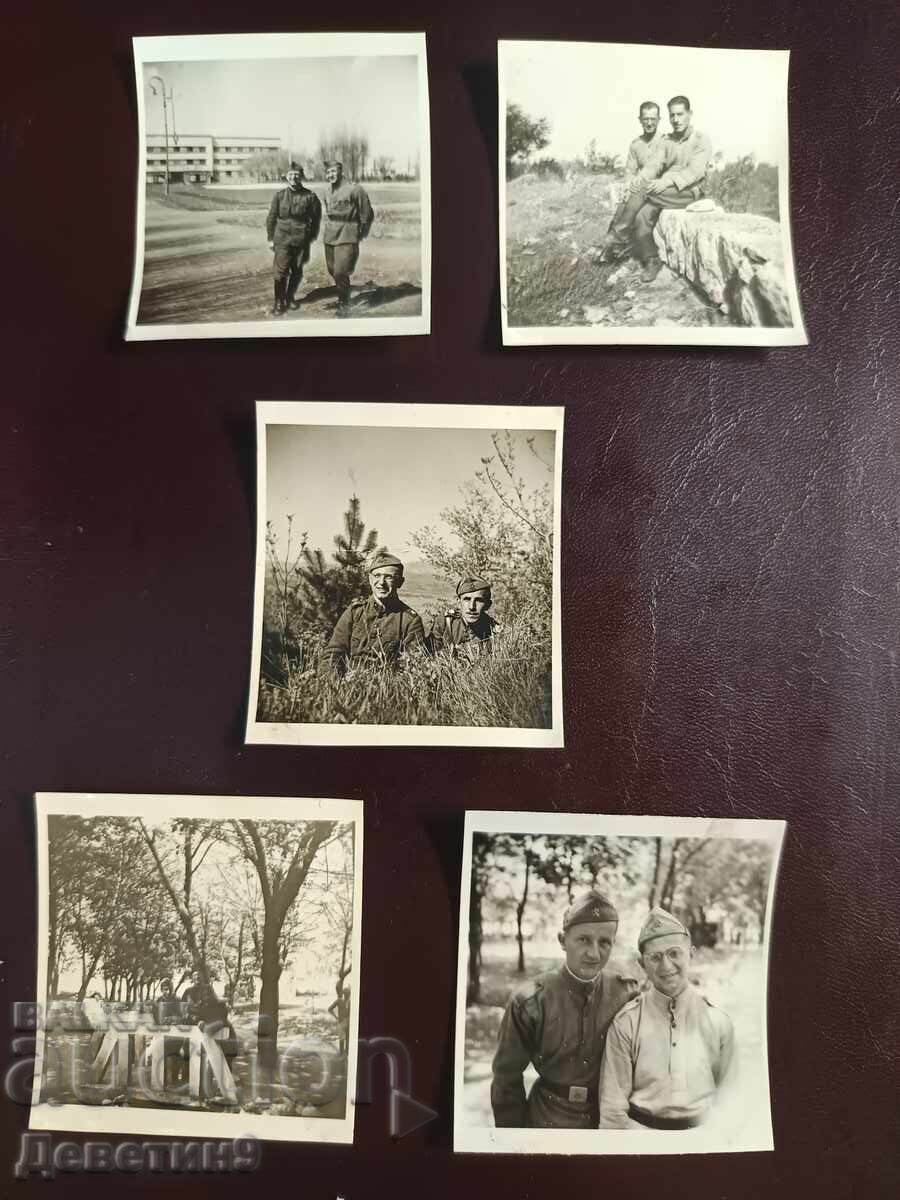 Lot fotografii "Prietenii din armată în al Doilea Război Mondial" 1942 - 45 Lot fotografii "Prietenii din armată în al Doilea Război Mondial" 1942 - 45