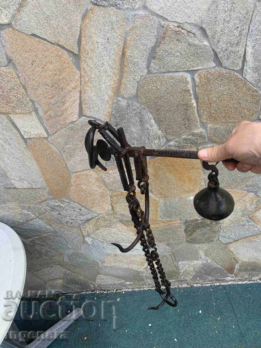 CÂNTAR OTOMAN URIAȘ ORNAMENTE TOPUZ DIN ALAMĂ - 6
