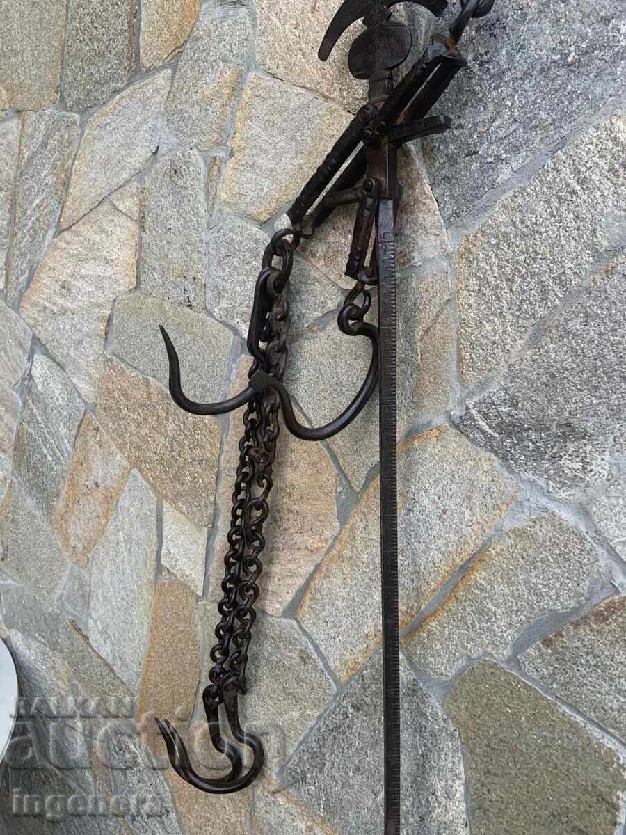 CÂNTAR OTOMAN URIAȘ ORNAMENTE TOPUZ DIN ALAMĂ - 7