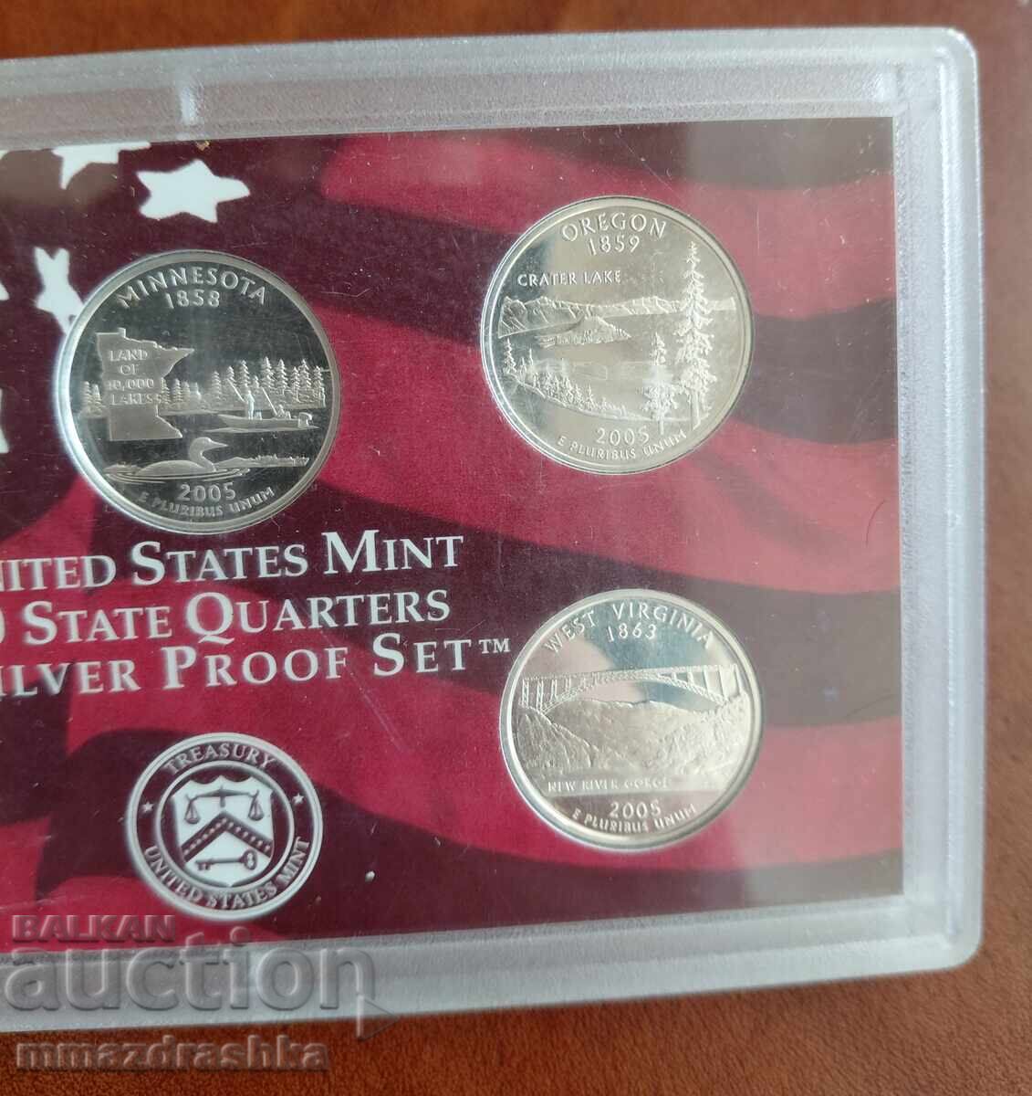 Set de monede din argint USA 2005 PROOF SET cu preț € 0.01 | 0.02 BGN