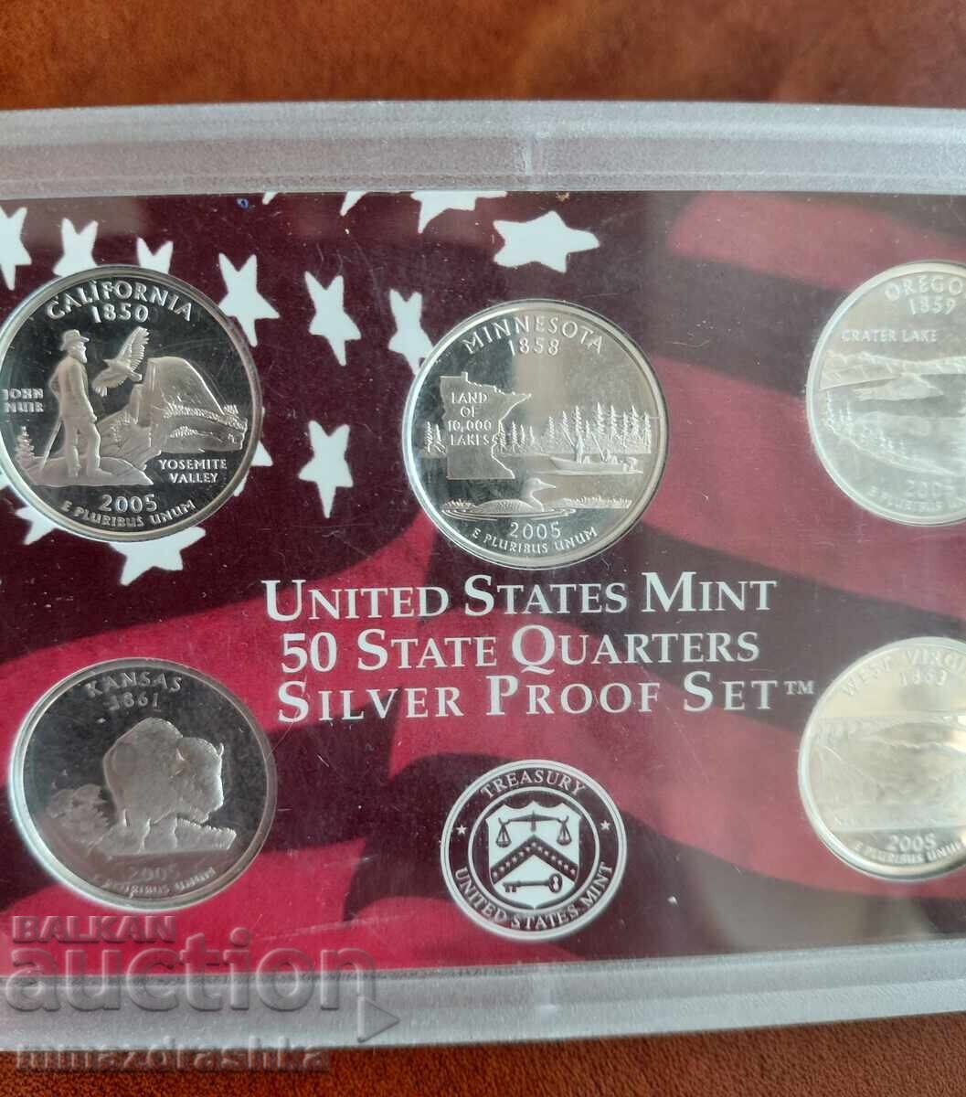Licitație Set de monede din argint USA 2005 PROOF SET