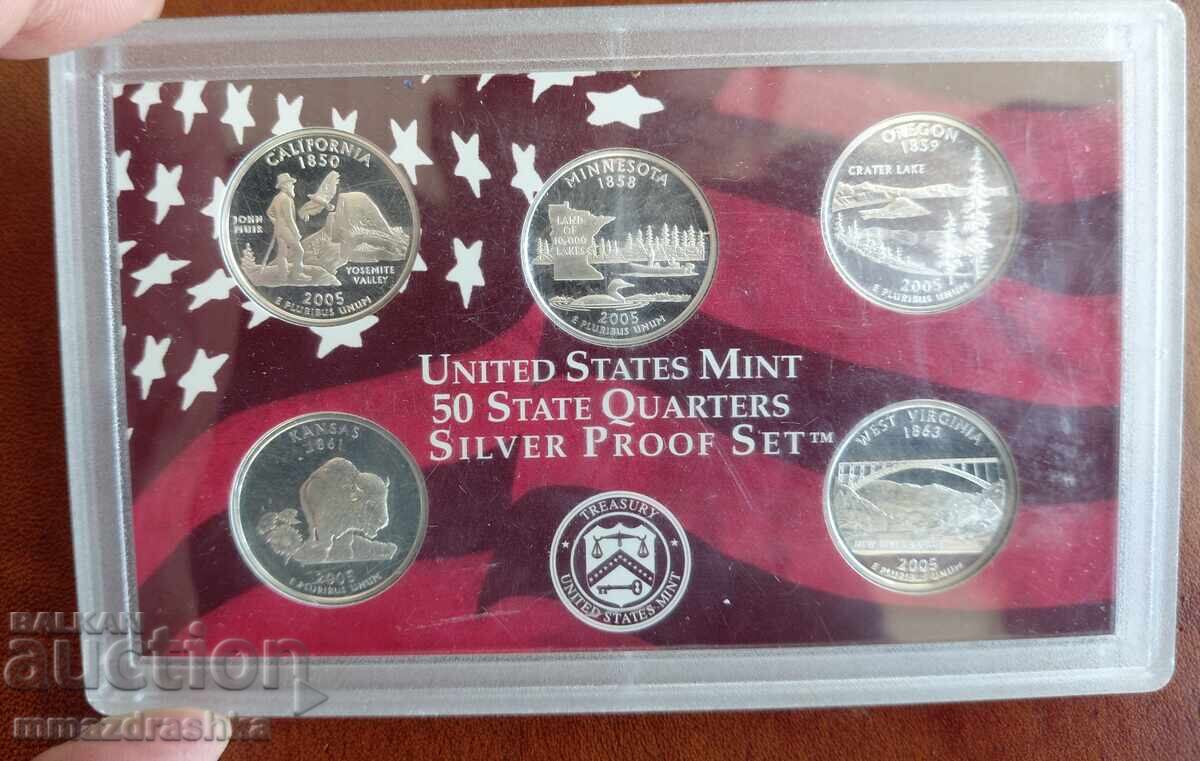 Set de monede din argint USA 2005 PROOF SET