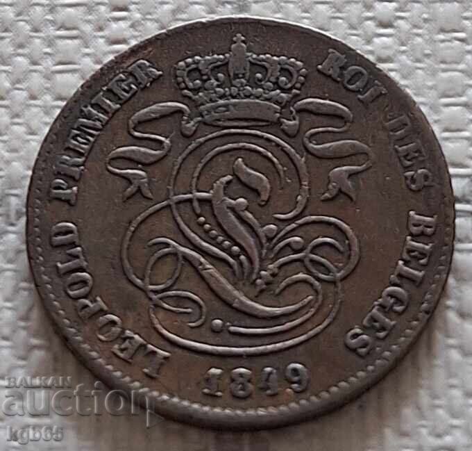 Livrarea 2 cenți 1849 Belgia. Rară Livrarea 2 cenți 1849 Belgia. Rară