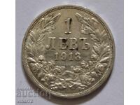 СРЕБЪРНА МОНЕТА ОТ 1 ЛЕВ 1913г