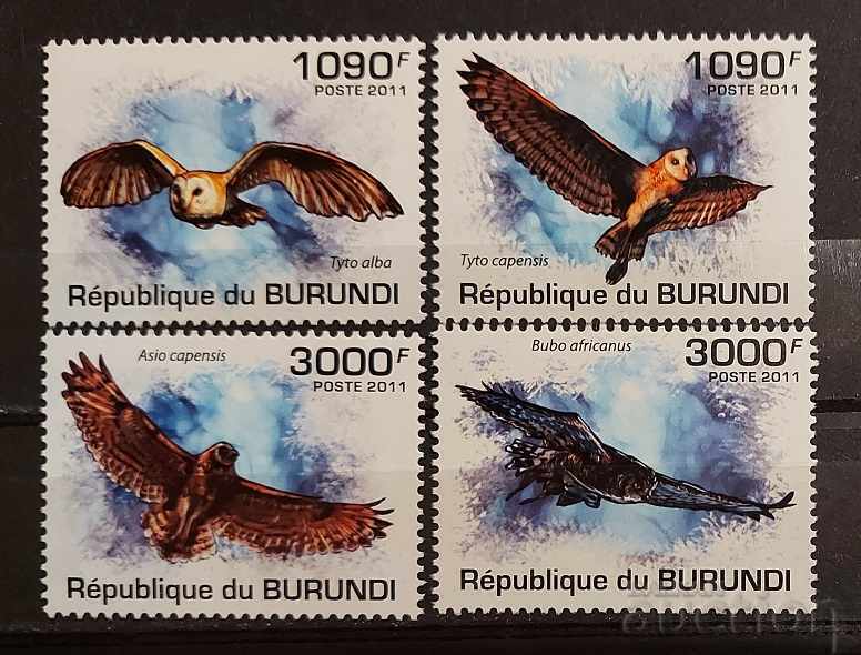 Burundi 2011 Faună/Animale/Păsări/Bufnițe 8 € MNH