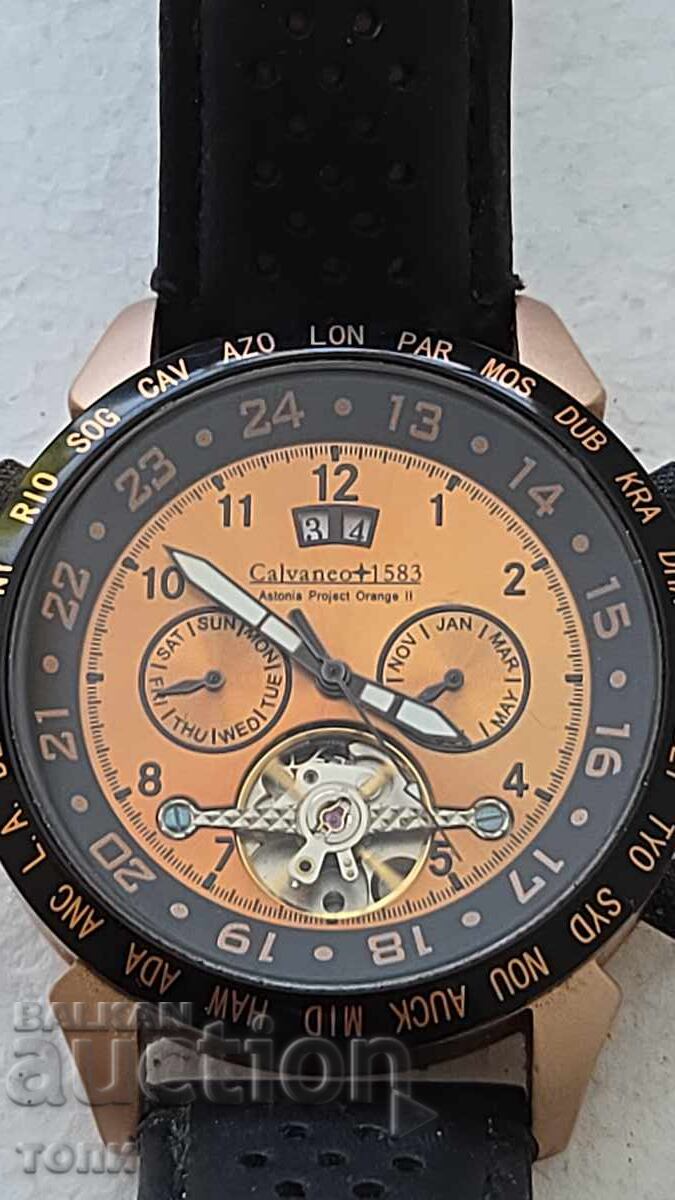 Δημοπρασία CALVANEO 1583 ΑΥΤΟΜΑΤΟ CHRONOGRAPH ΣΠΑΝΙΟ ΛΕΙΤΟΥΡΓΙΚΟ !!!!!