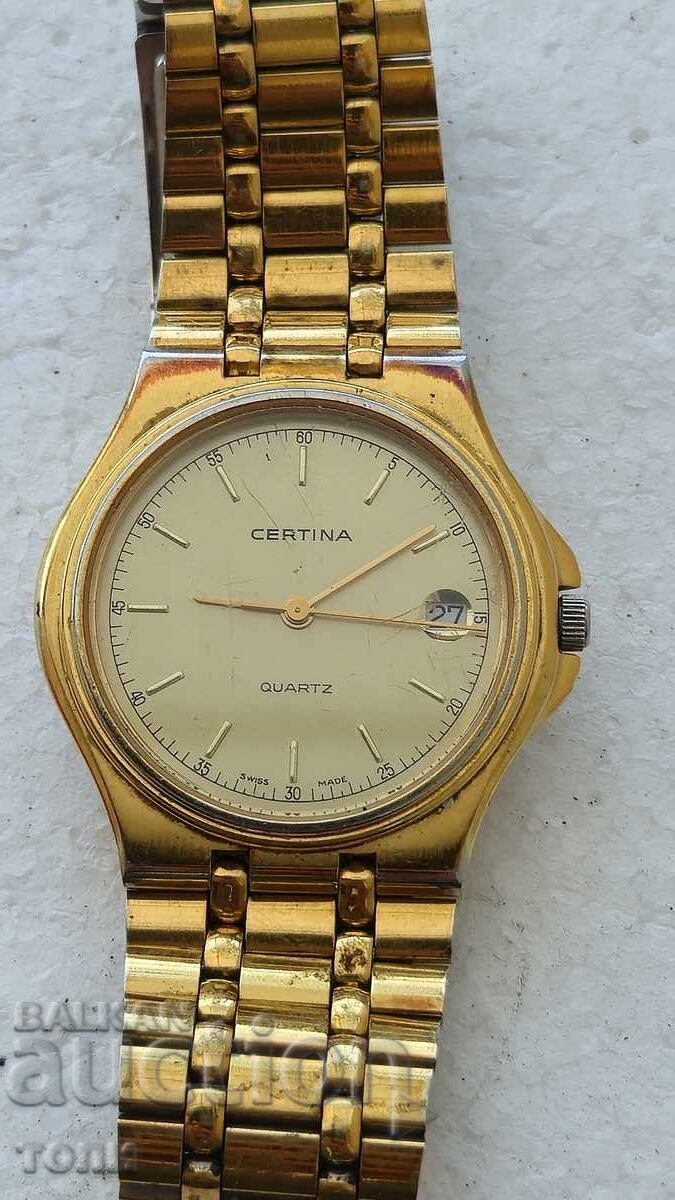 CERTINA QUARTZ SWISS MADE RARE WORKING NO WARRANTY BZC !!! with price € 2.50 | 4.89 BGN