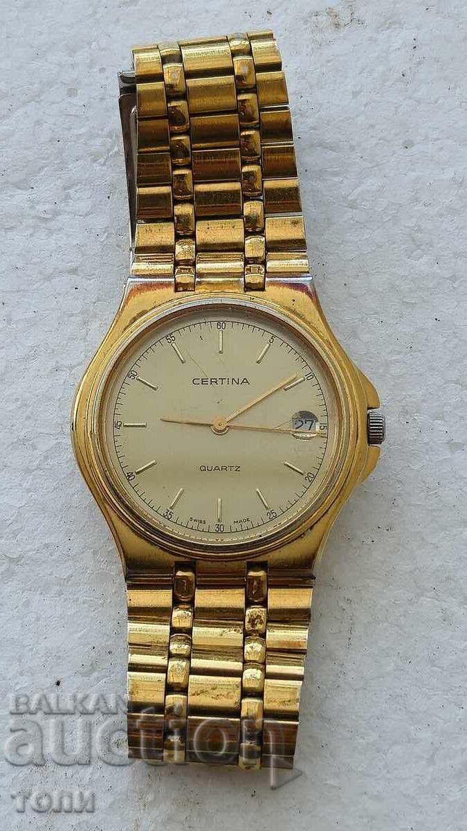 CERTINA QUARTZ SWISS MADE RARE WORKING NO WARRANTY BZC !!!