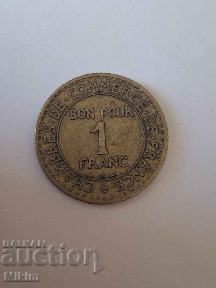 Monedă 1 franc 1921 Franța