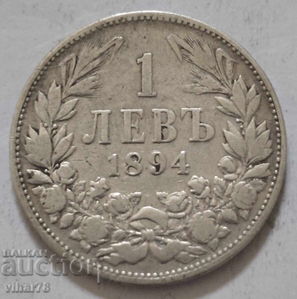 MONEDĂ DE ARGINT DE 1 LEU 1894