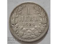 MONEDĂ DE ARGINT DE 1 LEU 1894