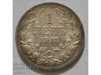 MONEDĂ DE ARGINT DE 1 LEU 1913