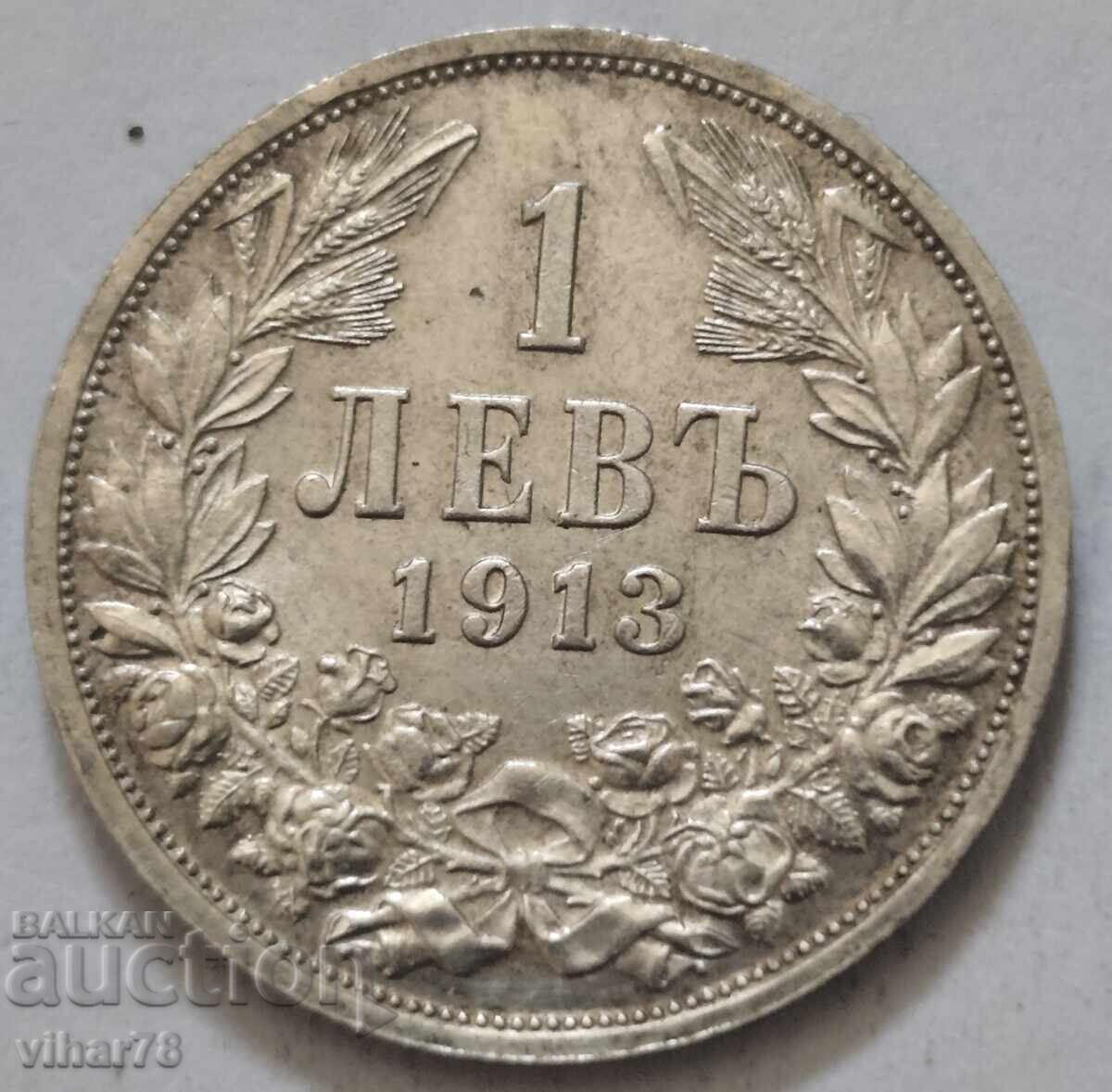 MONEDĂ DE ARGINT DE 1 LEU 1913