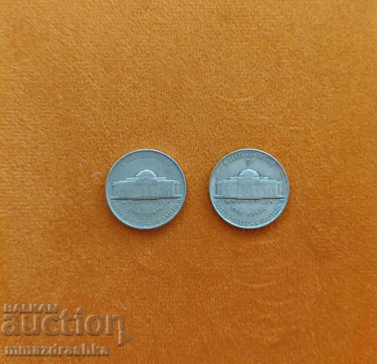 2x5 σεντς ΗΠΑ 1944 και 1953