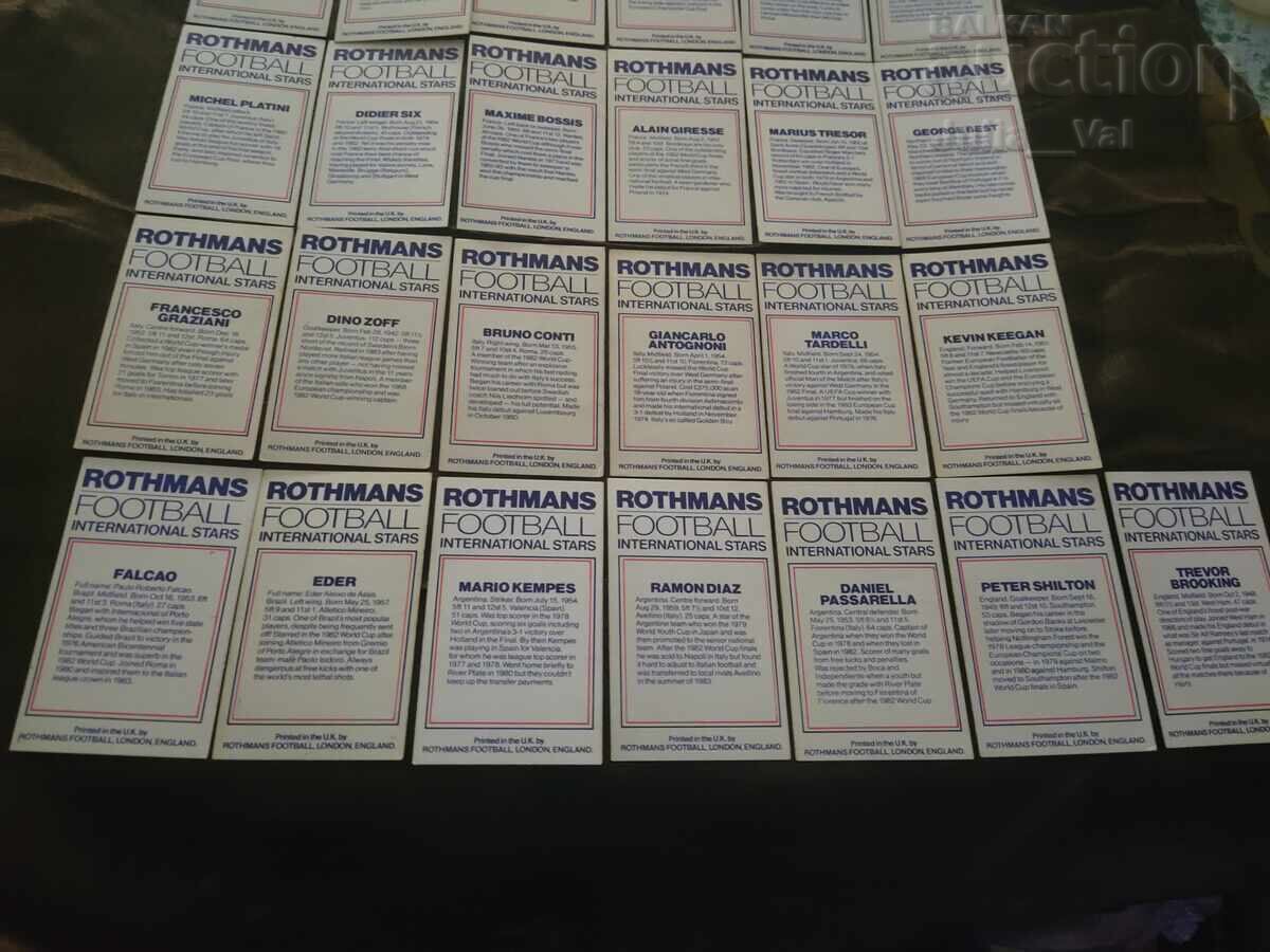 Collection of 25 ⚽ Rothmans football international stars cards - 5