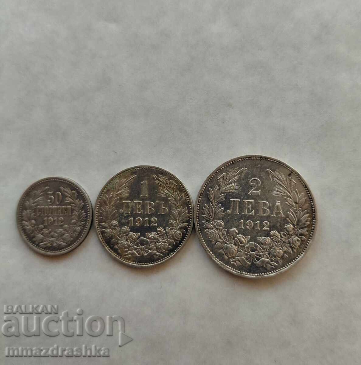 Lot de monede din argint din anul 1912