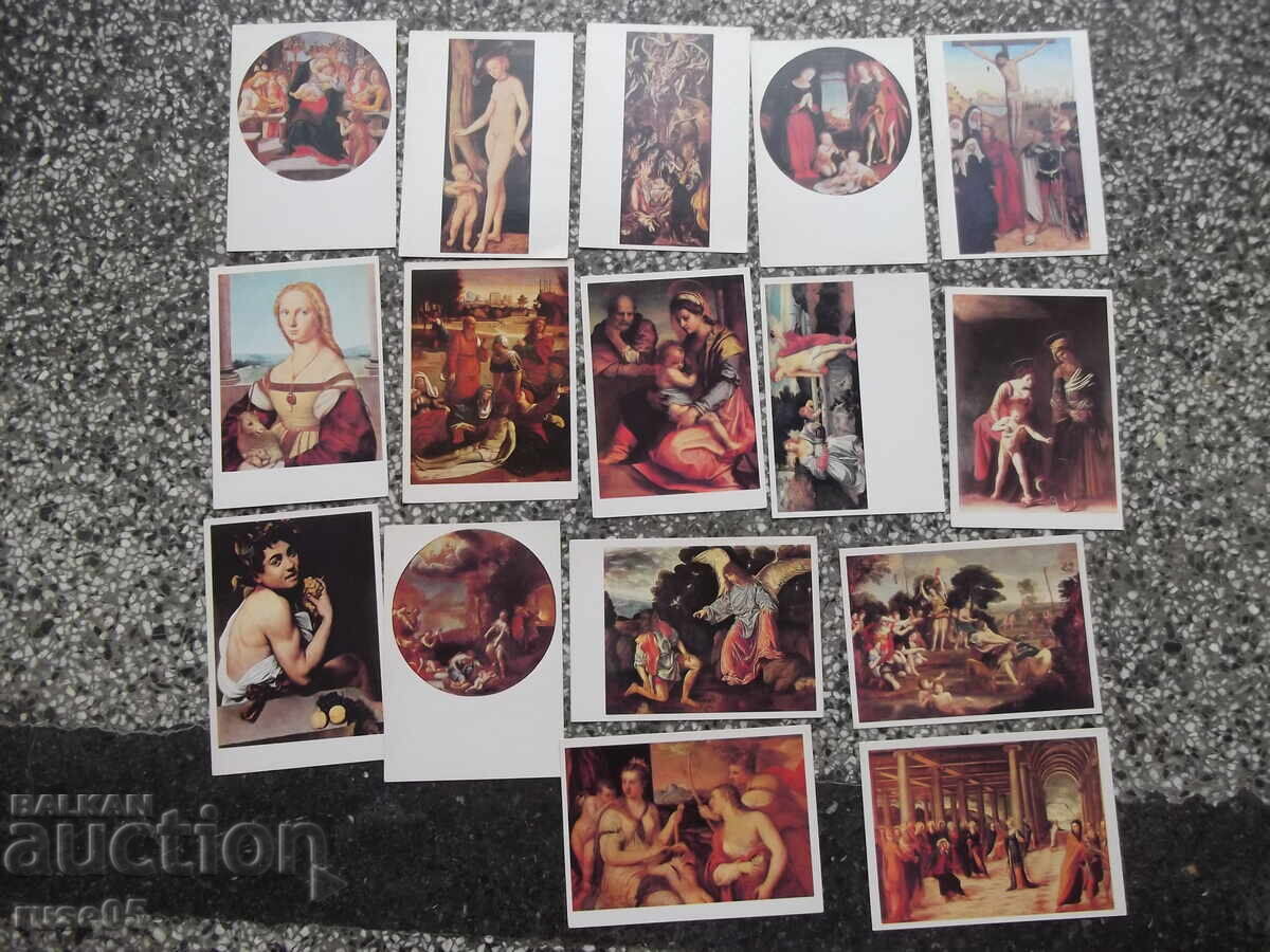 Licitație Set 16 cărți poștale „Galeria Borghese și Galeria Națională”