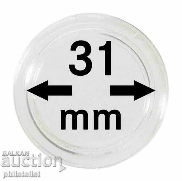 Lindner Coin Capsules - Pack of 10 - 31 mm /c