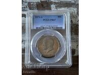 50 US Cents Kennedy Half Dollar 1971, graded PCGS PR67