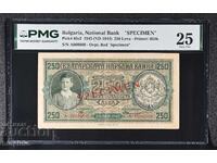 250 leva 1943. Obrazets. PMG 25