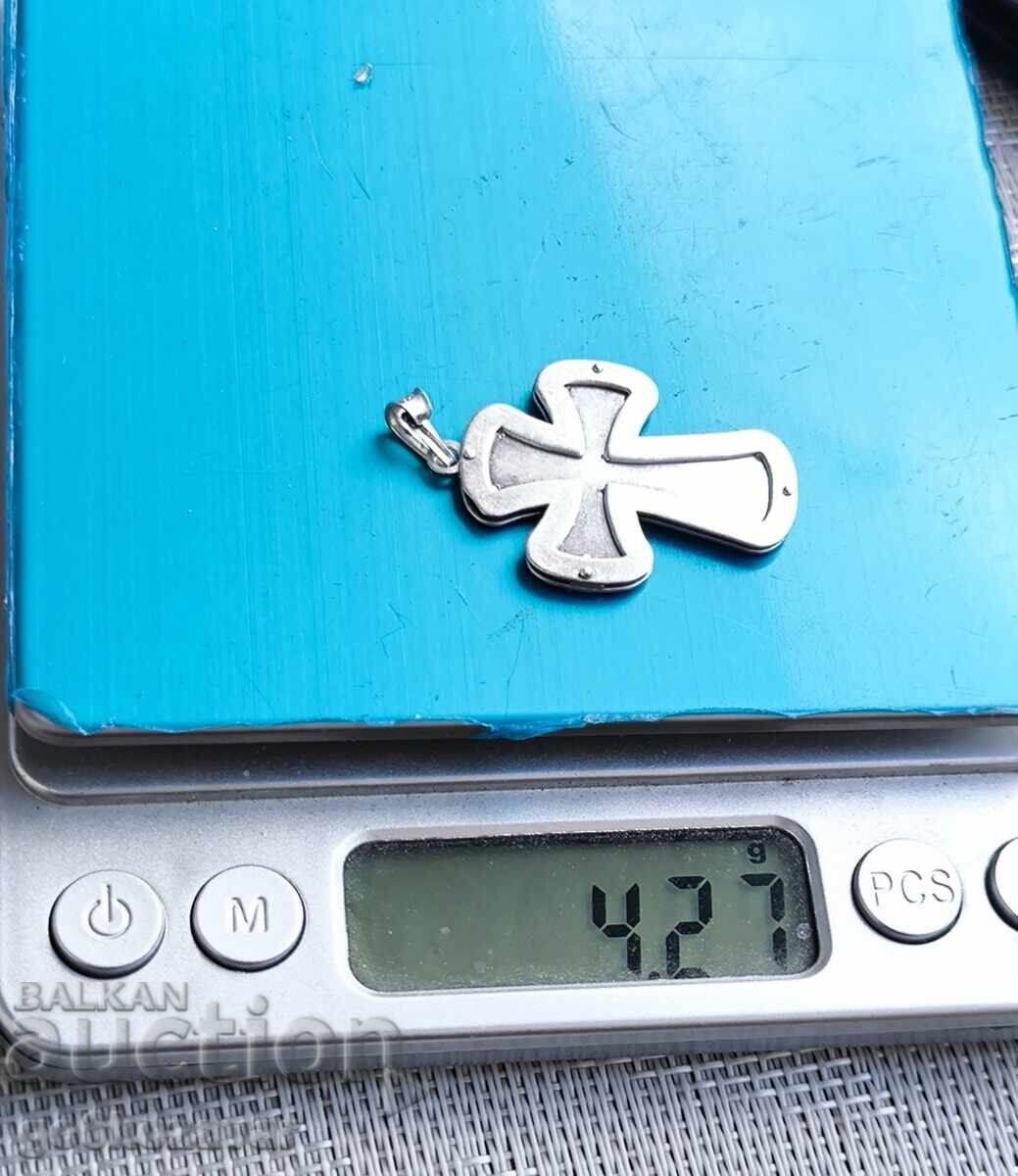 Παράδοση Σταυρός διπλής όψης από ασήμι 925 Παράδοση Σταυρός διπλής όψης από ασήμι 925