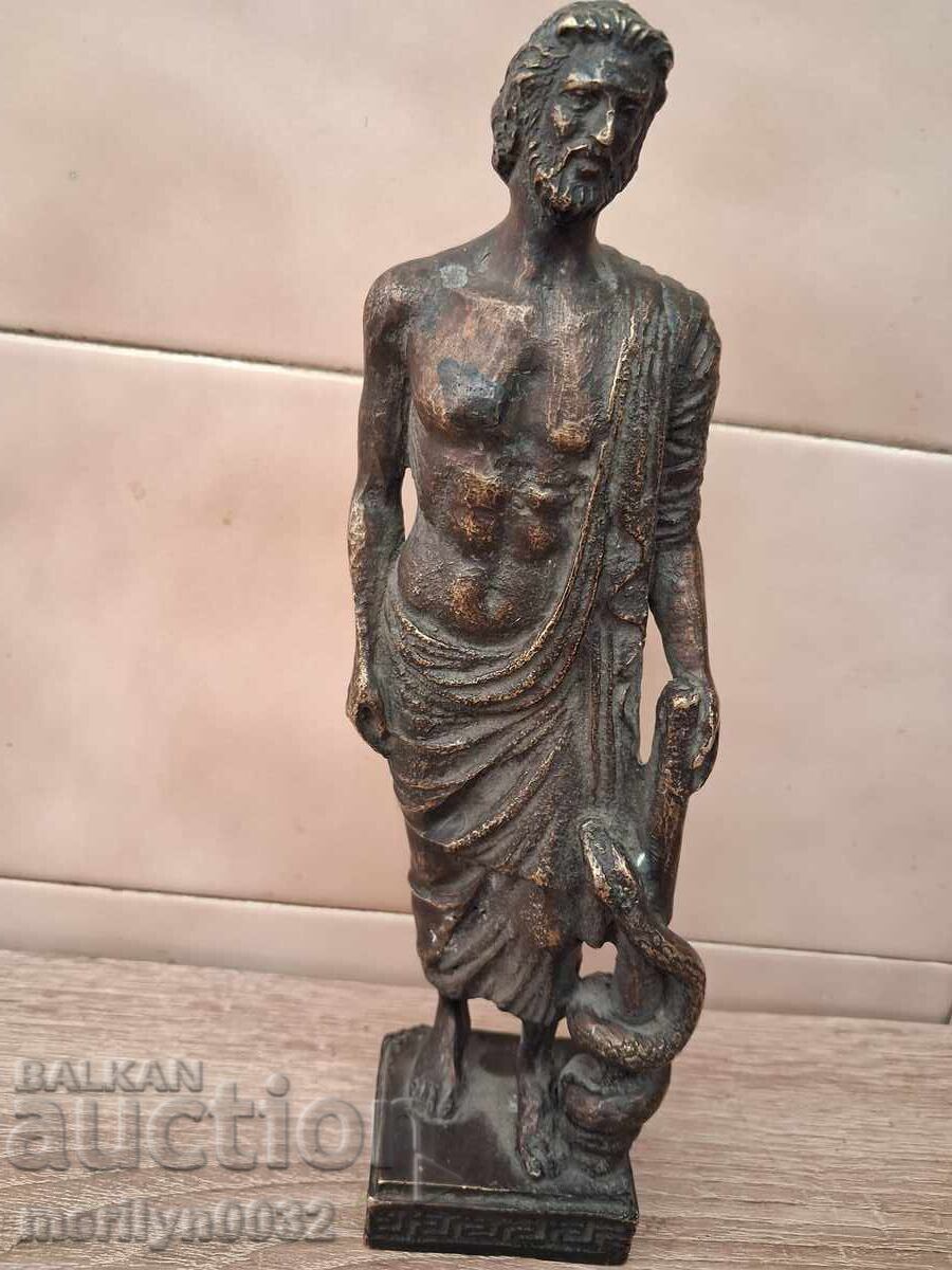 Licitație Statuetă zeul Asclepius bronz figurină sculptură replică Licitație Statuetă zeul Asclepius bronz figurină sculptură replică