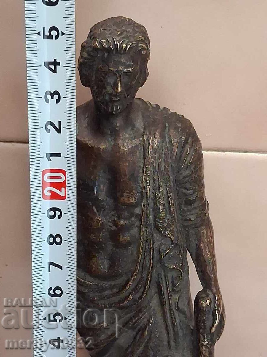 Statuetă zeul Asclepius bronz figurină sculptură replică - 5 Statuetă zeul Asclepius bronz figurină sculptură replică - 5