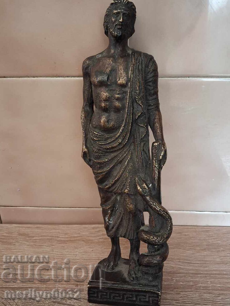 Statuetă zeul Asclepius bronz figurină sculptură replică Statuetă zeul Asclepius bronz figurină sculptură replică