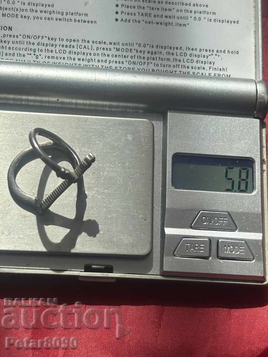 Women's silver ring with a cross - 5