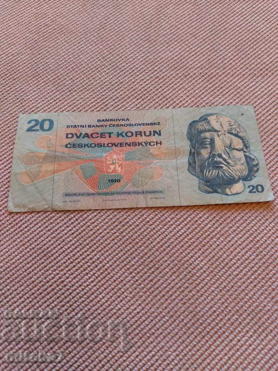 20 koruny 1970, Czechoslovakia