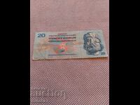 20 koruny 1970, Czechoslovakia