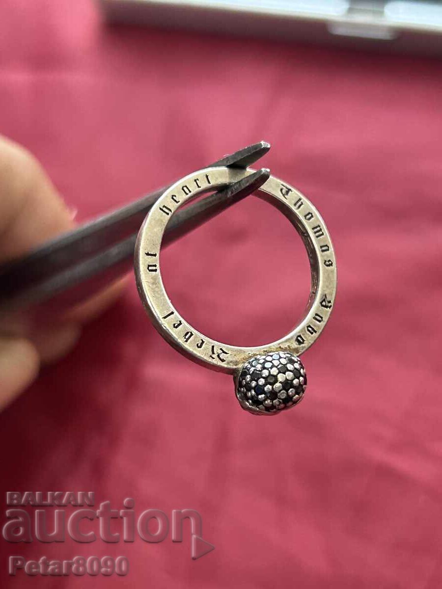 Inel de argint de marcă Thomas Sabo cu craniu cu preț € 1.86 | 3.64 BGN