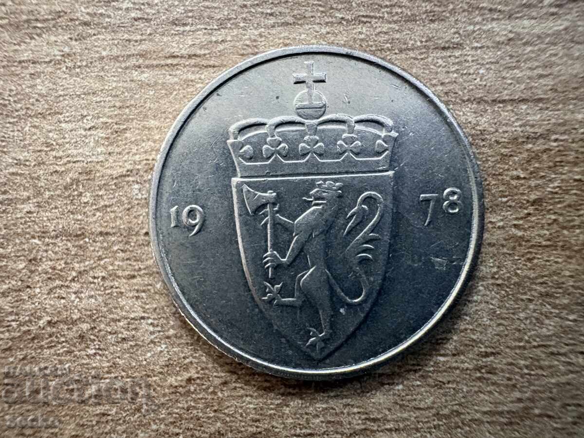 Norvegia - 50 øre (1978) cu preț € 0.20 | 0.39 BGN