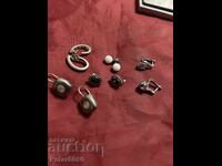 Lot of 5 pairs of silver earrings 22 grams