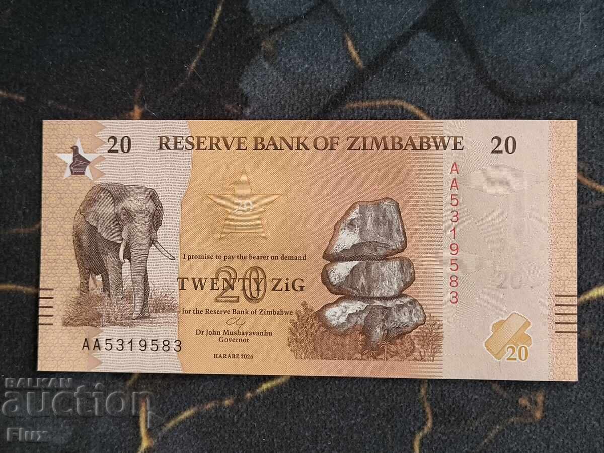 Bancnotă - Zimbabwe - 5 ZiG UNC | 2026