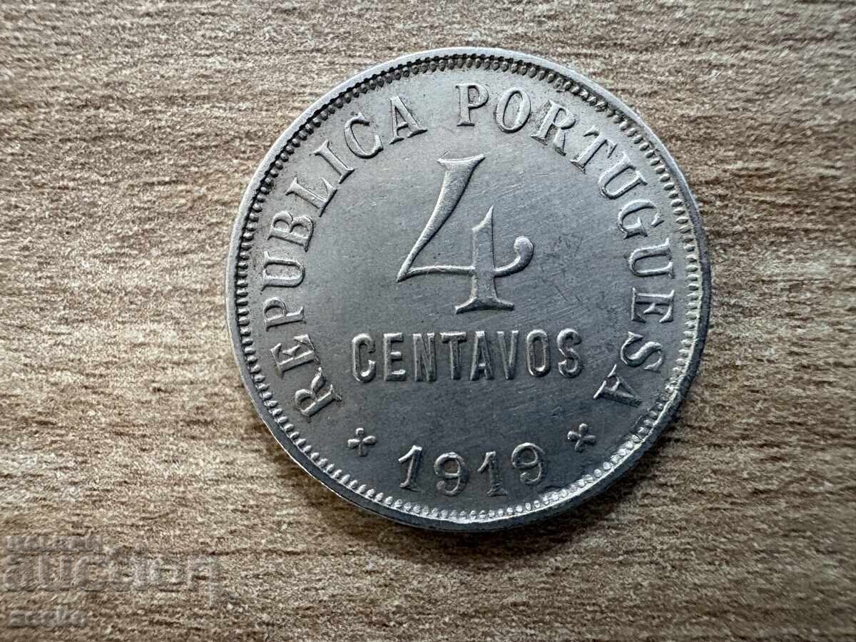 Portugalia - 4 centavos (1919)